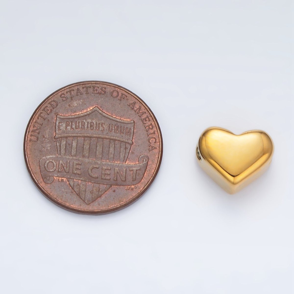 Stainless Steel 9mm Minimalist Heart Bead | B895