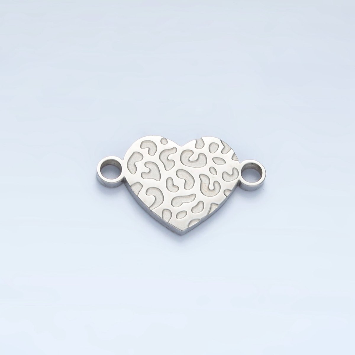 Stainless Steel Animal Cheetah Print Heart Connector in Gold & Silver | F104