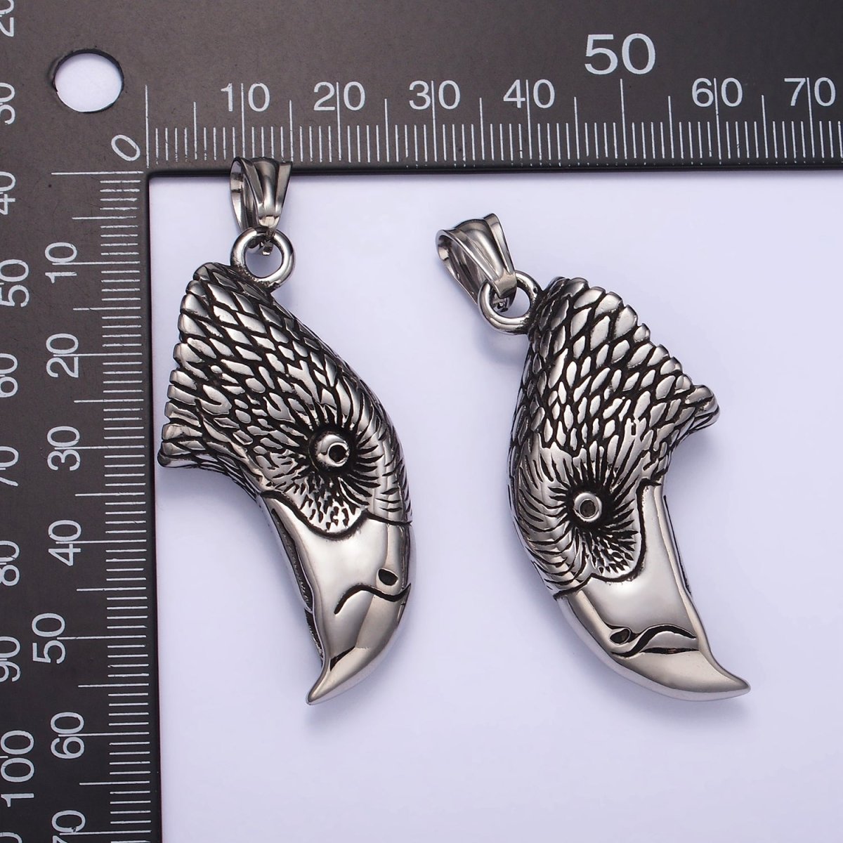 Stainless Steel Bald Eagle Head Charms Pendant Bird Charm | P1450