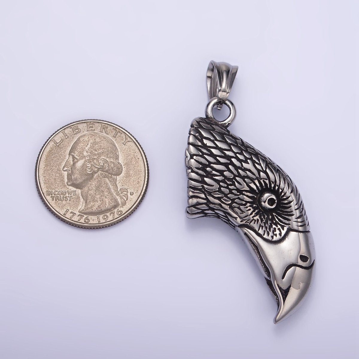 Stainless Steel Bald Eagle Head Charms Pendant Bird Charm | P1450