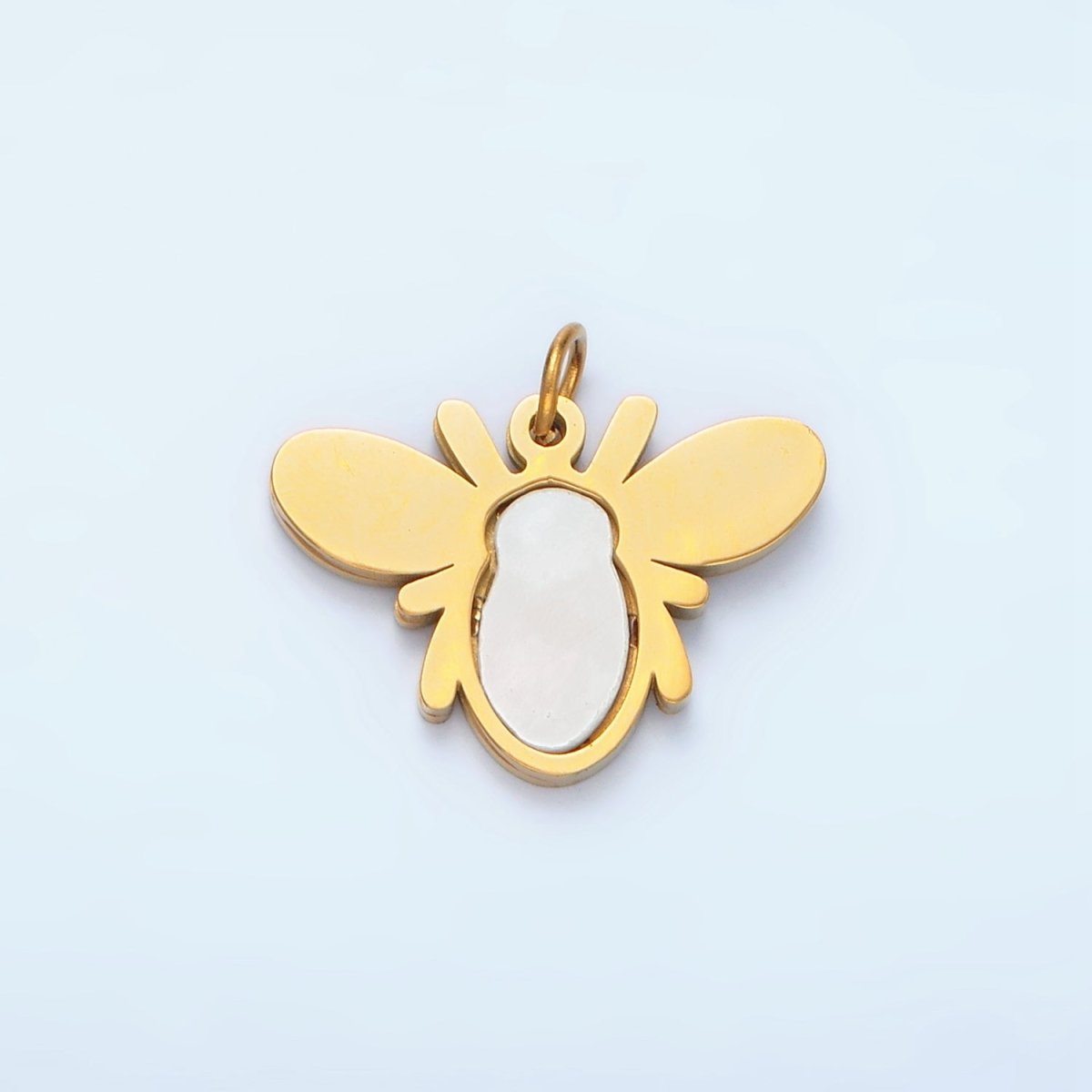 Stainless Steel Bee Insect Shell Pearl Fly Charm | P699