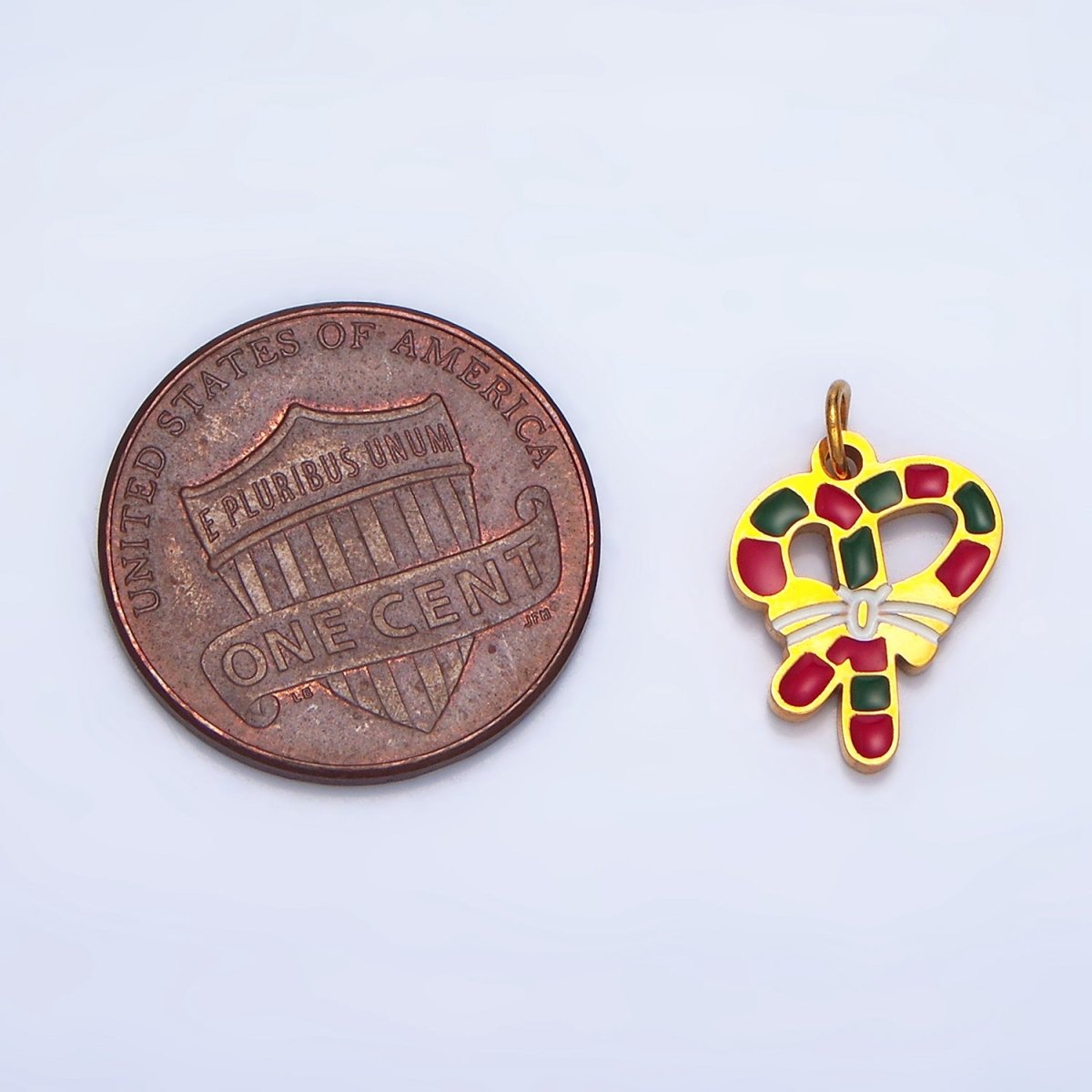 Stainless Steel Candy Cane Christmas Sweets Holiday Charm | P1308