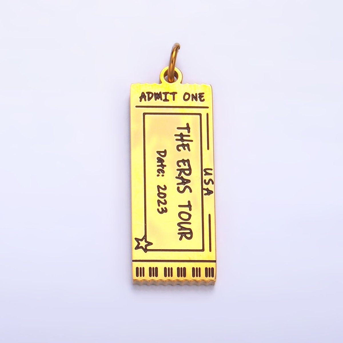 Stainless Steel Concert Ticket Era Show Charm Memorable 2024 2023 Charm | P1274
