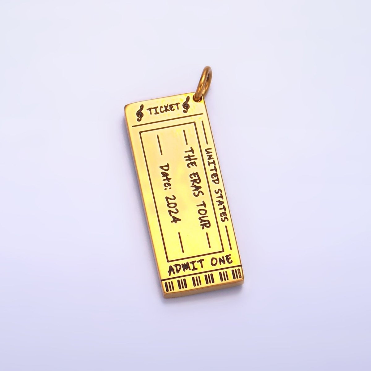 Stainless Steel Concert Ticket Era Show Charm Memorable 2024 2023 Charm | P1274
