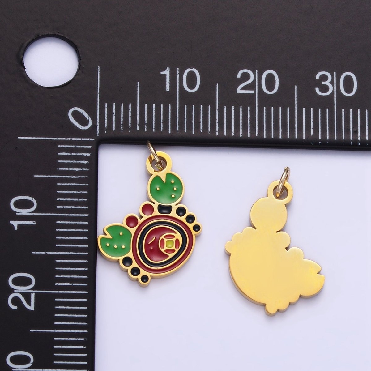 Stainless Steel Crab Charm Enamel Beach Animal Pendant | P993