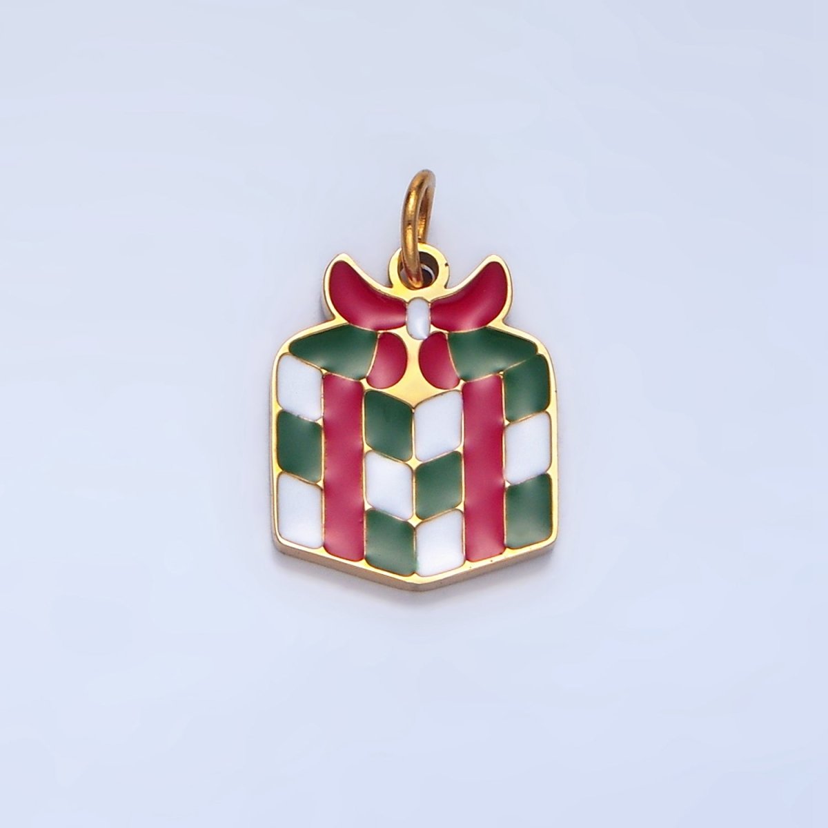 Stainless Steel Enamel Presents Gift Christmas Holiday Charm | P1505