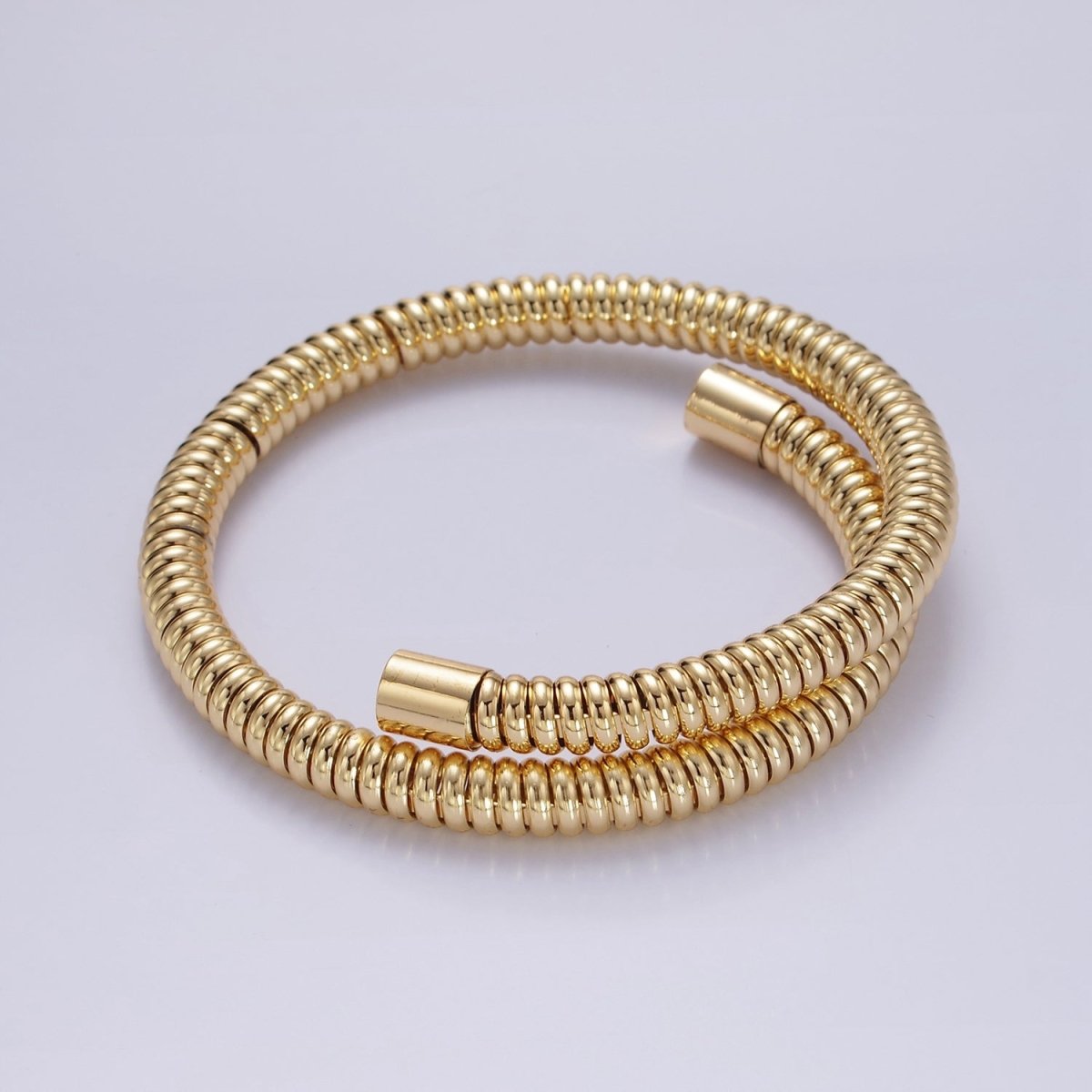 Stainless Steel Flexi Coil Spring Band Twisted Rope Bangle Bracelet | WA-153