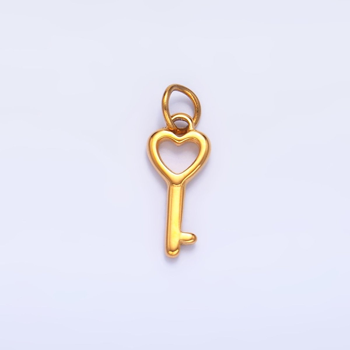 Stainless Steel Heart Key Mini Minimalist Charm | P1442