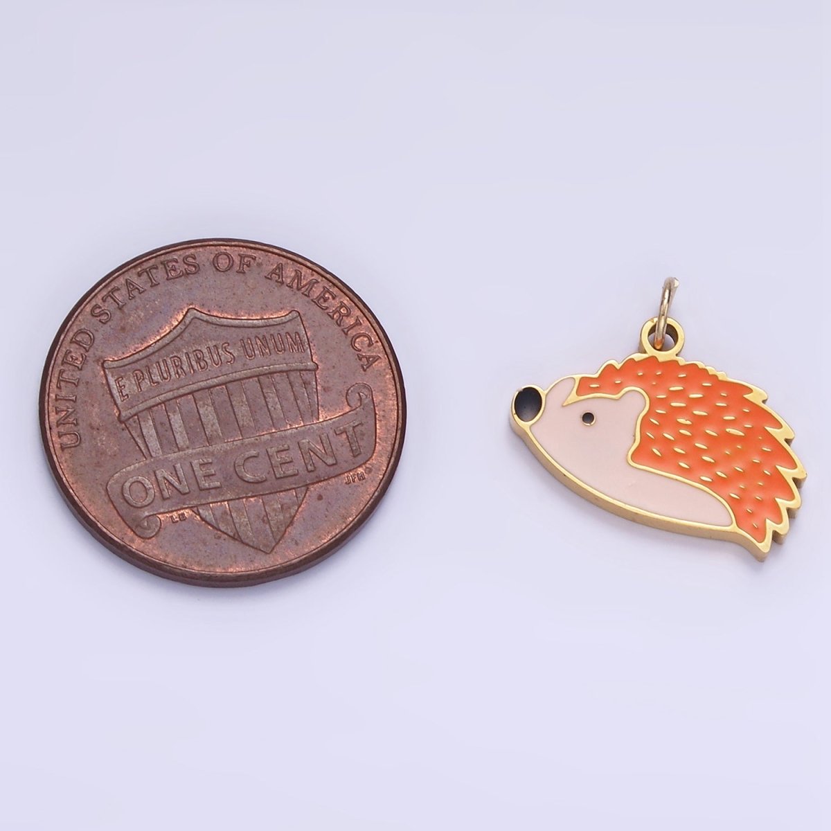 Stainless Steel Hedgehog Charm Enamel Animal Kids Jewelry Pendant | P1003