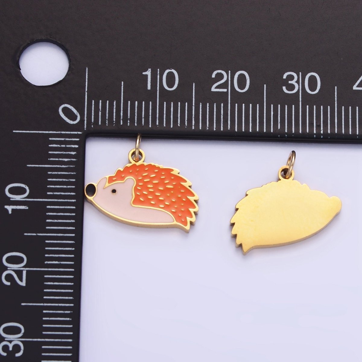 Stainless Steel Hedgehog Charm Enamel Animal Kids Jewelry Pendant | P1003