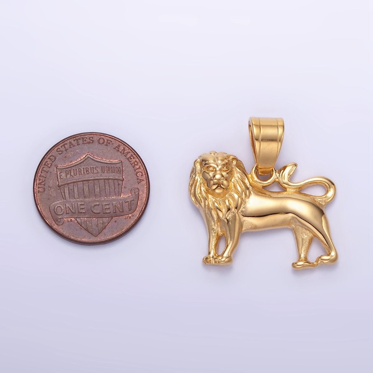 Stainless Steel Lion Safari Animal Pendant | P1458