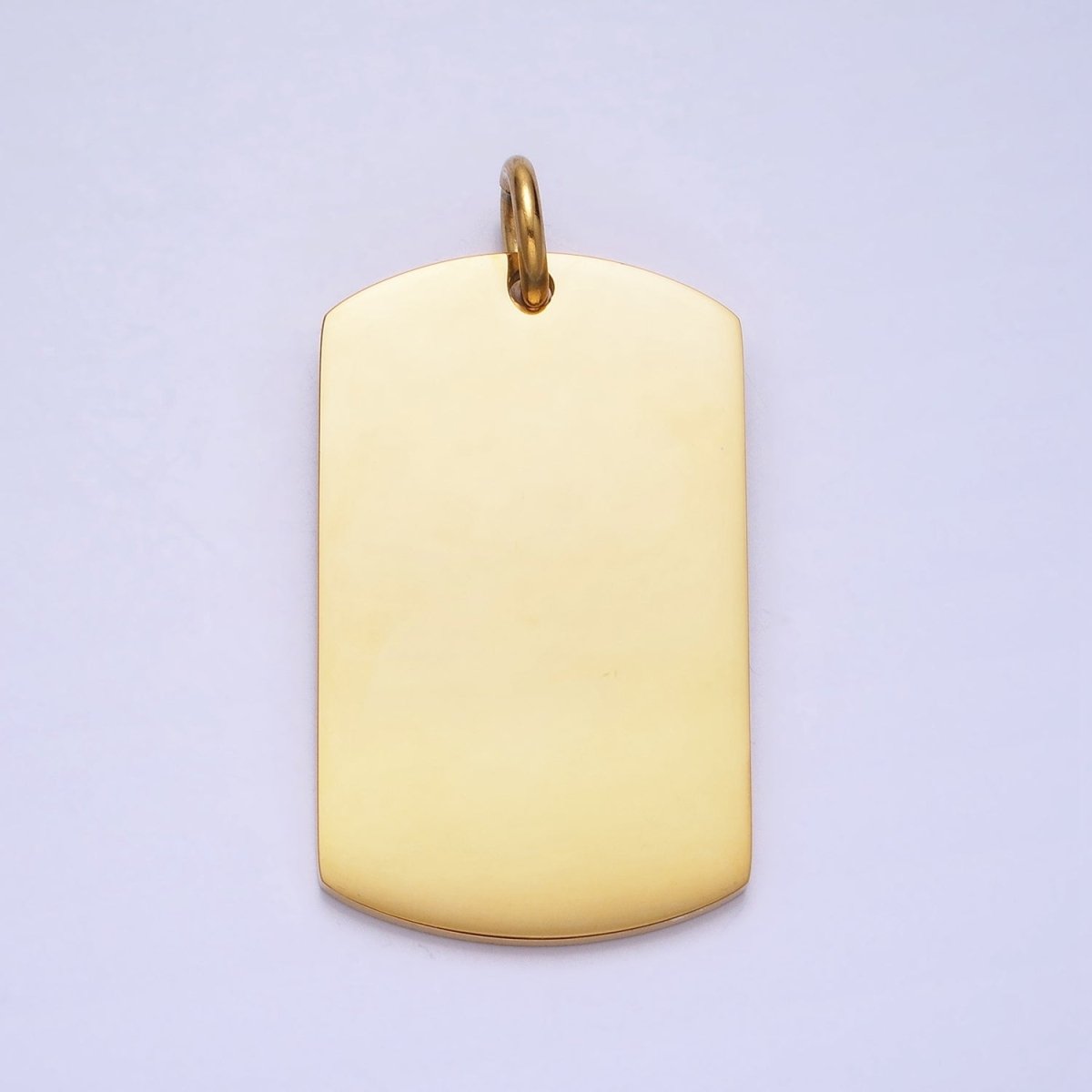 Stainless Steel Masculine "MOTORCYCLEBOY" Black Engraved Tag Charm in Gold & Silver | P-929