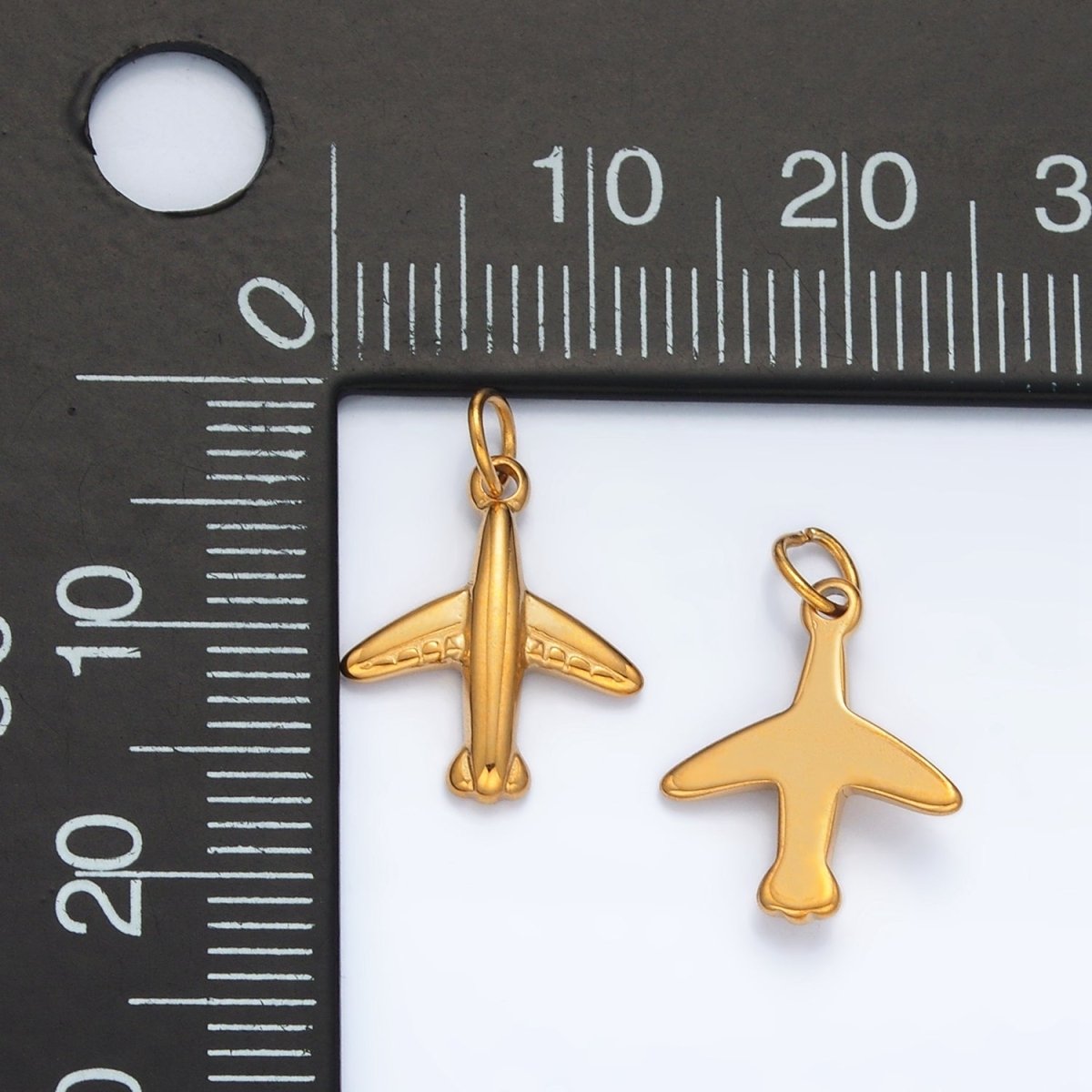 Stainless Steel Mini Flying Airplane Travel Charm | P566