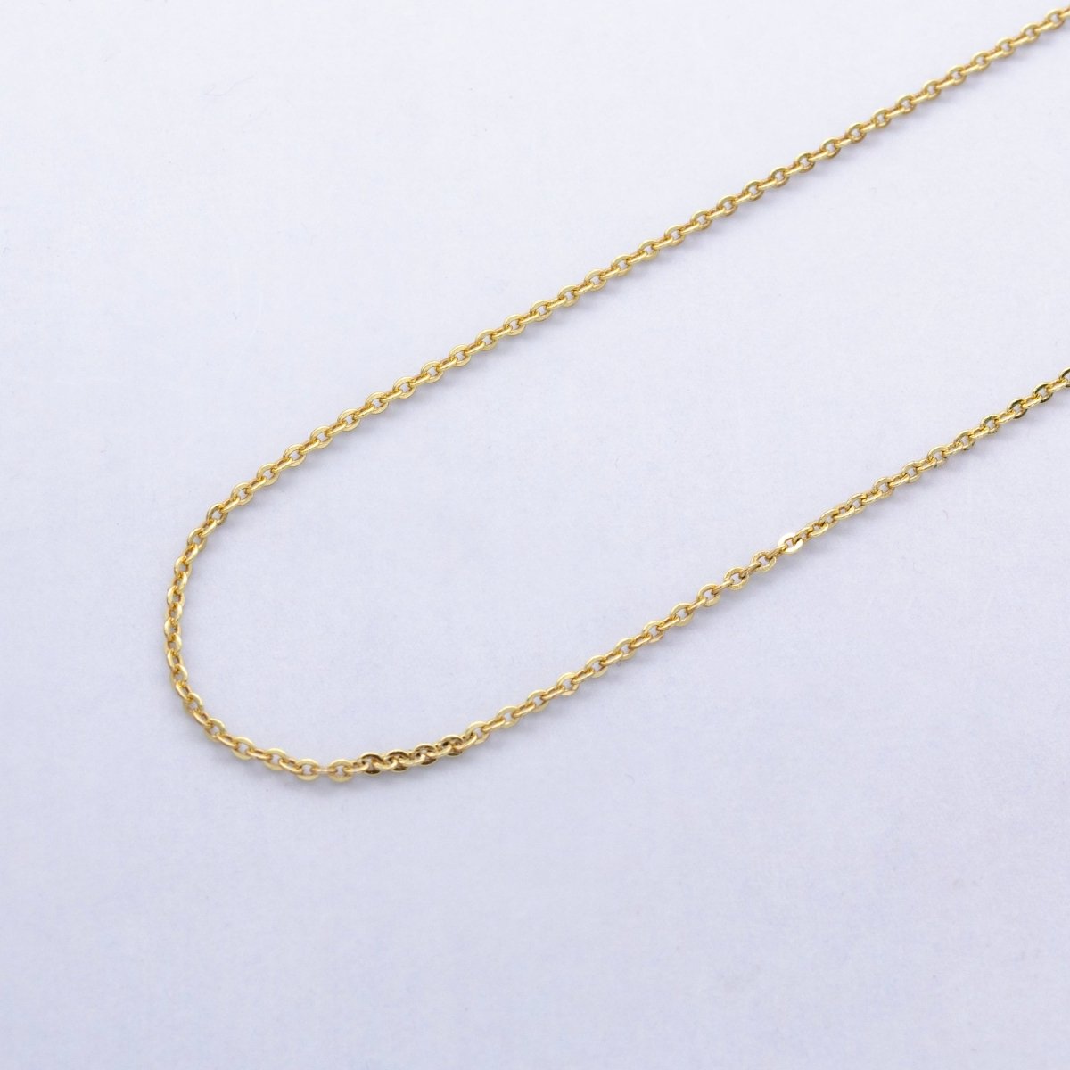 Stainless Steel Minimalist Cable Chain 16 Inch Choker Necklace | WA-2740