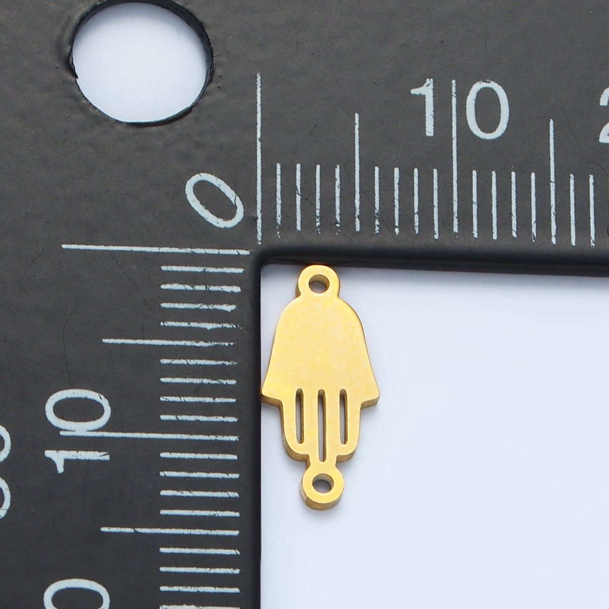 Stainless Steel Minimalist Hamsa Hand Silhouette Outline Connector | F176