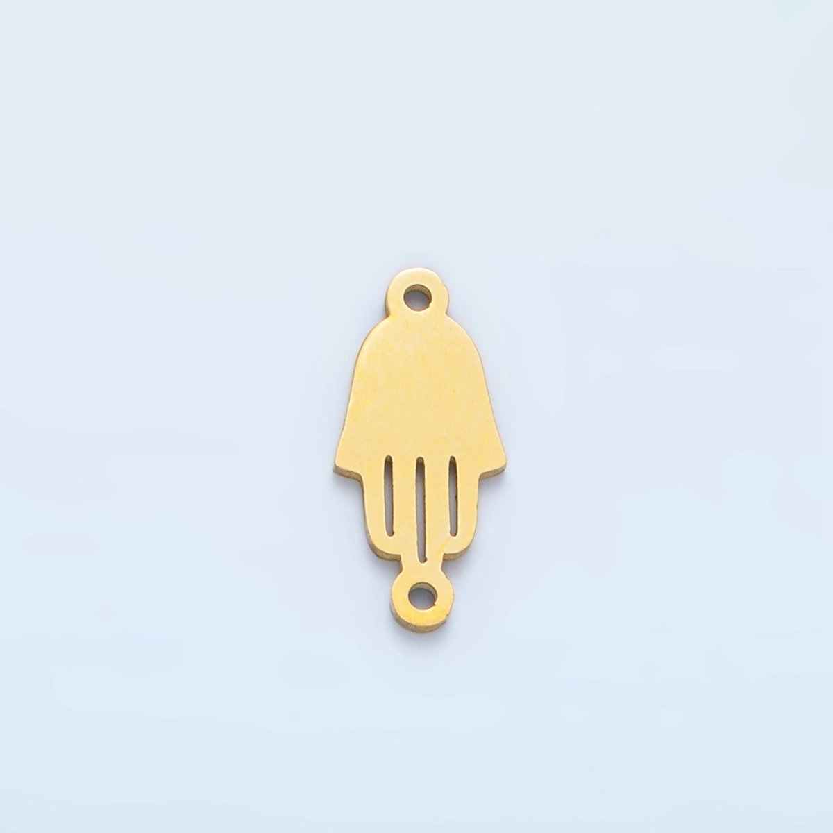 Stainless Steel Minimalist Hamsa Hand Silhouette Outline Connector | F176