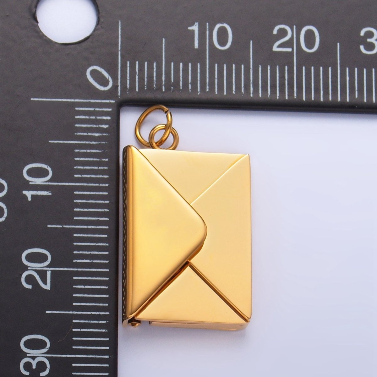 Stainless Steel Minimalist Letter Envelope Mail Interactive Magnetic Journal Charm Set | P1521