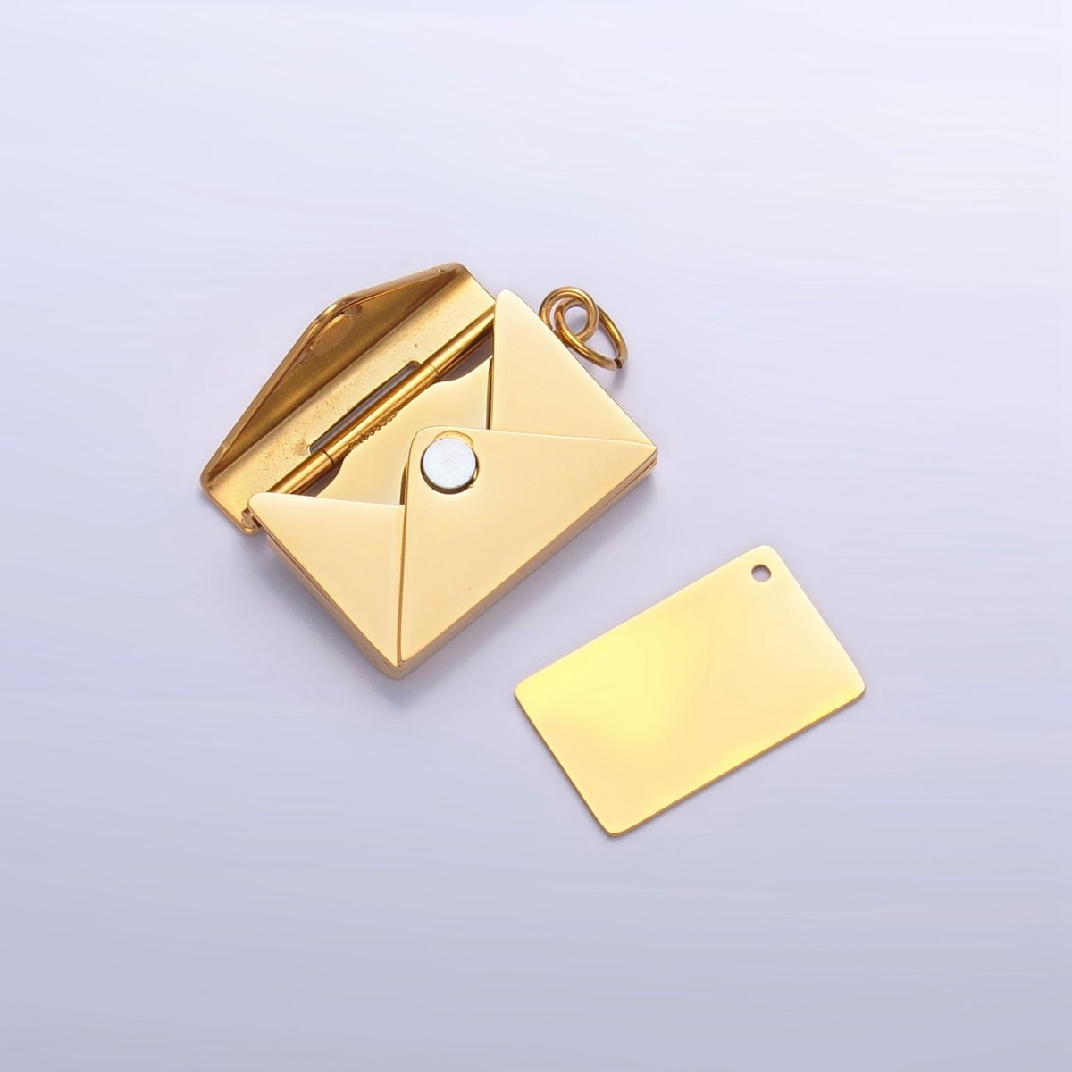 Stainless Steel Minimalist Letter Envelope Mail Interactive Magnetic Journal Charm Set | P1521
