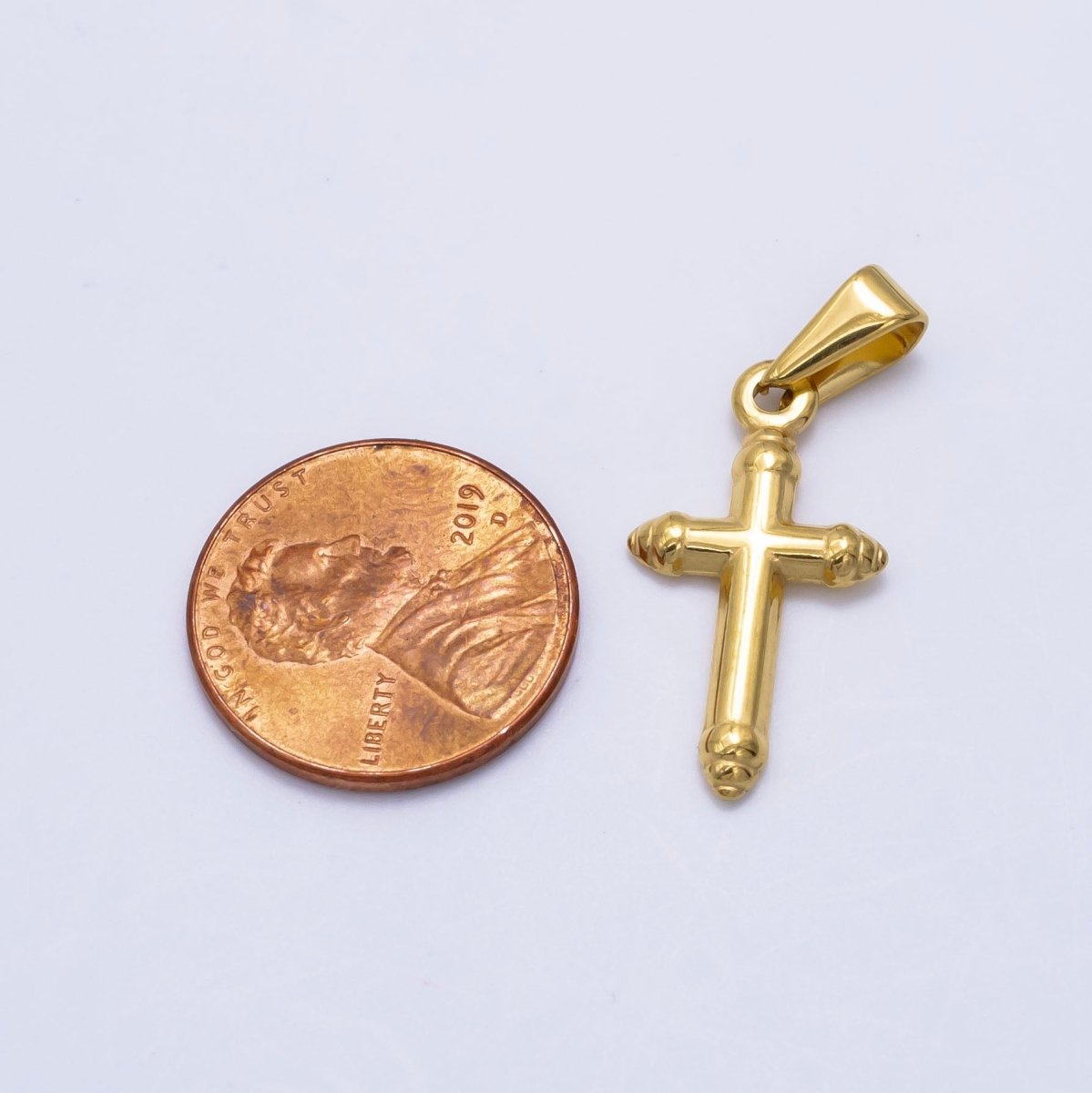 Stainless Steel Minimalist Religious Cross Pendant | P1290