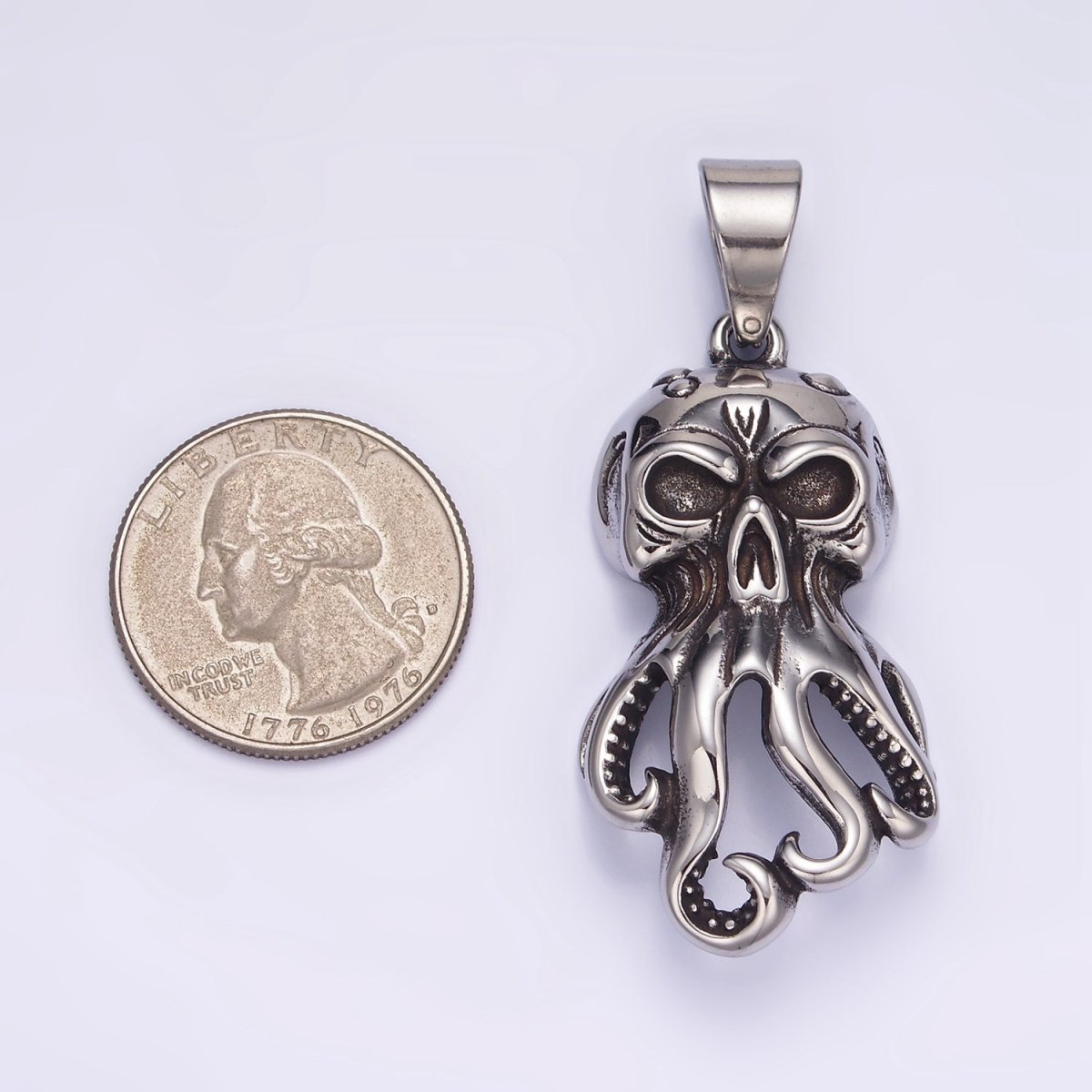 Stainless Steel Octopus Charms Monster Alien Pendant | P1432