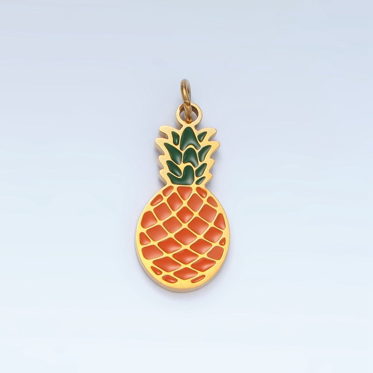 Stainless Steel Pineapple Fruit Enamel Mini Charm | P684