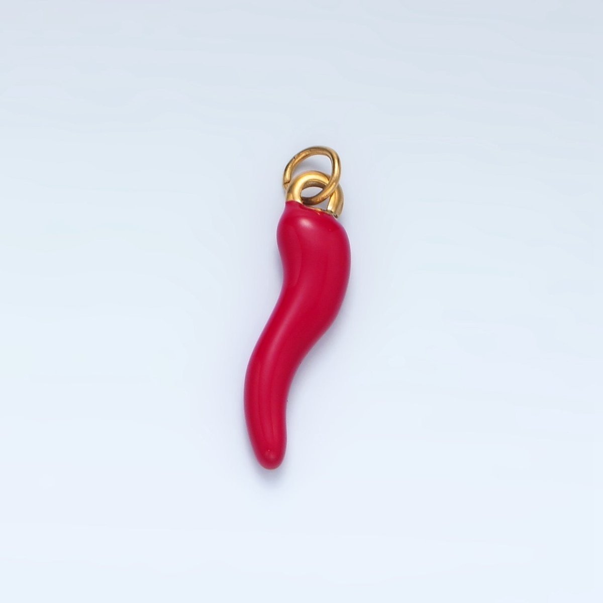 Stainless Steel Red Enamel Chili Pepper Charm | P1226