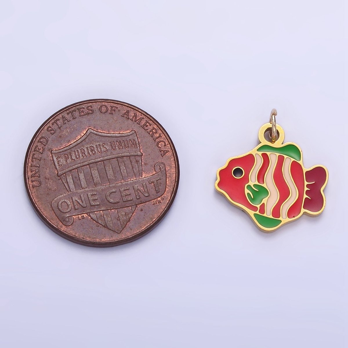 Stainless Steel Red Fish Charm Enamel Animal Jewelry Pendant | P1010
