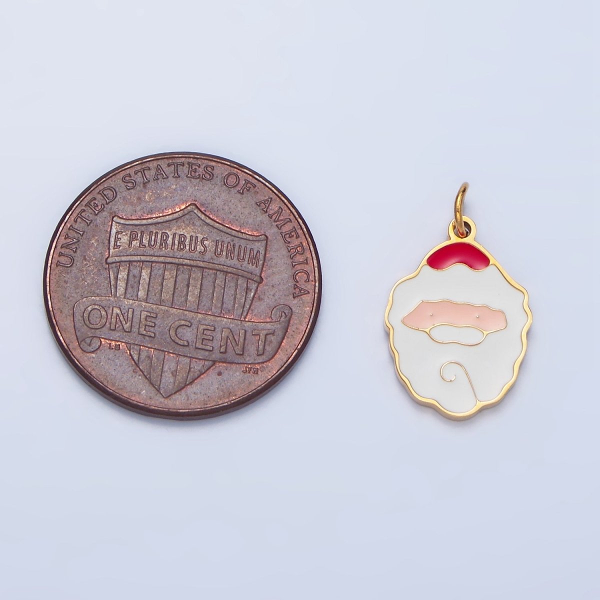 Stainless Steel Santa Claus Enamel Christmas Holiday Charm | P1518