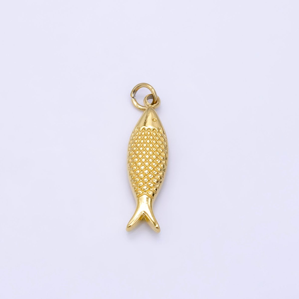 Stainless Steel Scaled Fish Animal Minimalist Charm | P1424