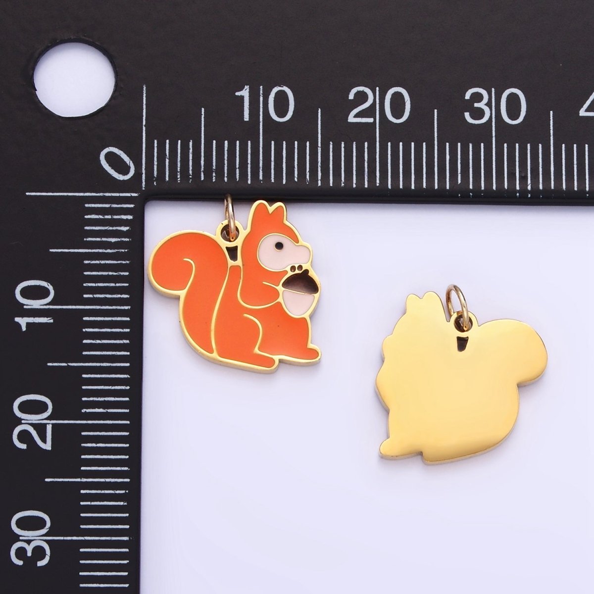 Stainless Steel Squirrel Charm Enamel Animal Kids Jewelry Pendant | P1002
