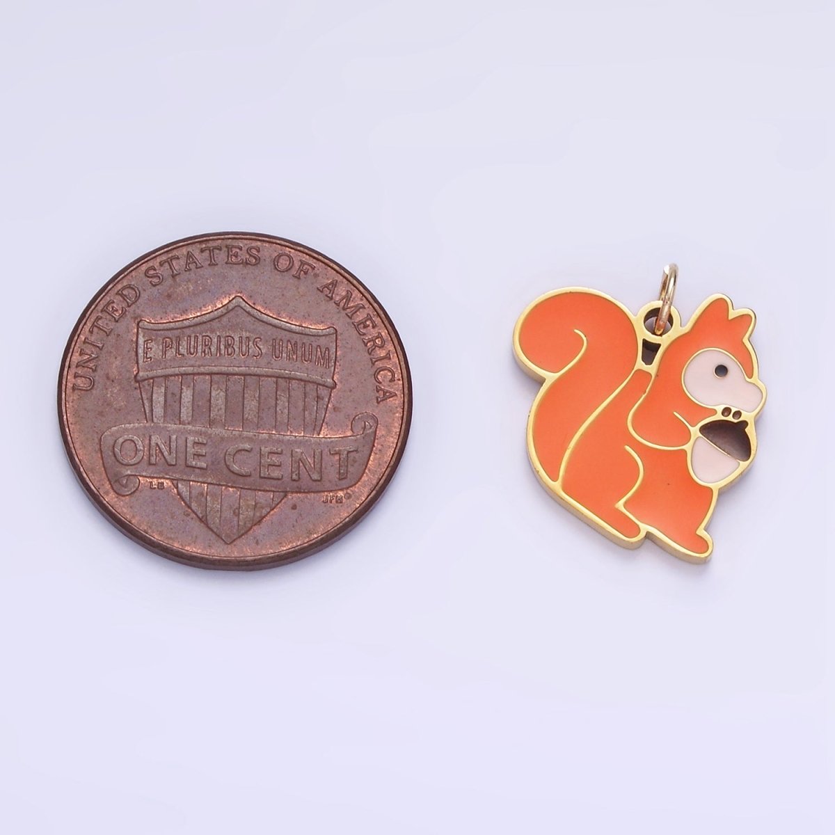 Stainless Steel Squirrel Charm Enamel Animal Kids Jewelry Pendant | P1002