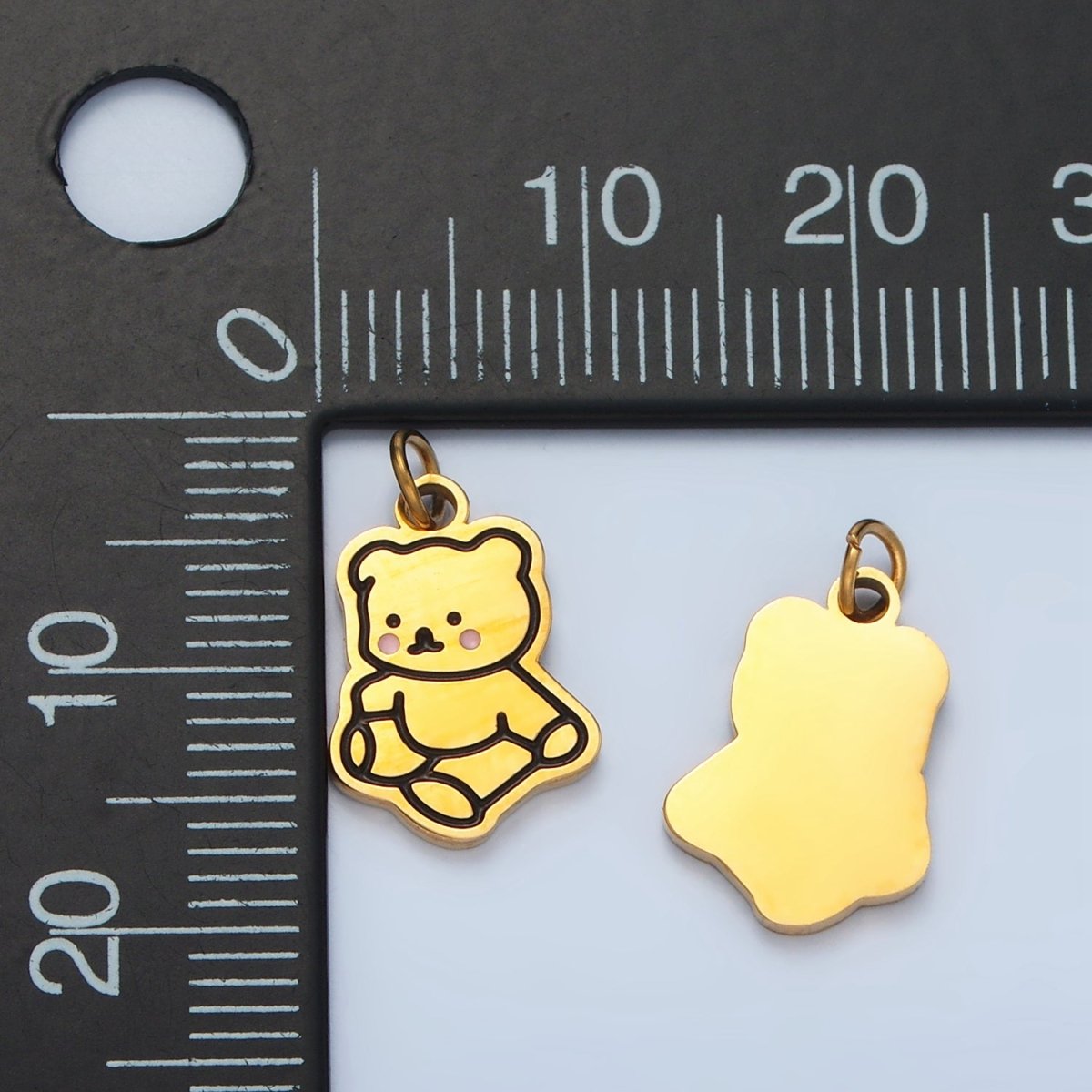 Stainless Steel Teddy Bear Animal Mini Charm | P685