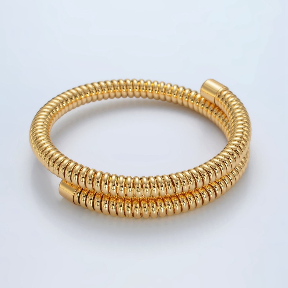 Stainless Steel Twisted Rope Flexi Coil Spring Band Bangle Bracelet | WA-2557