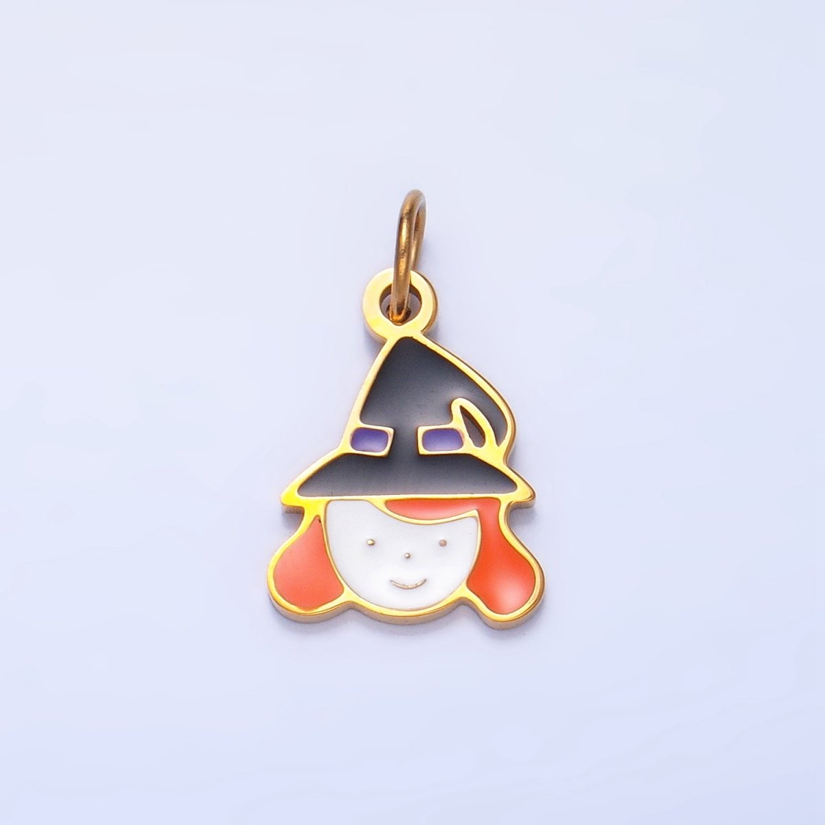 Stainless Steel Witch Girl Halloween Holiday Charm | P1532