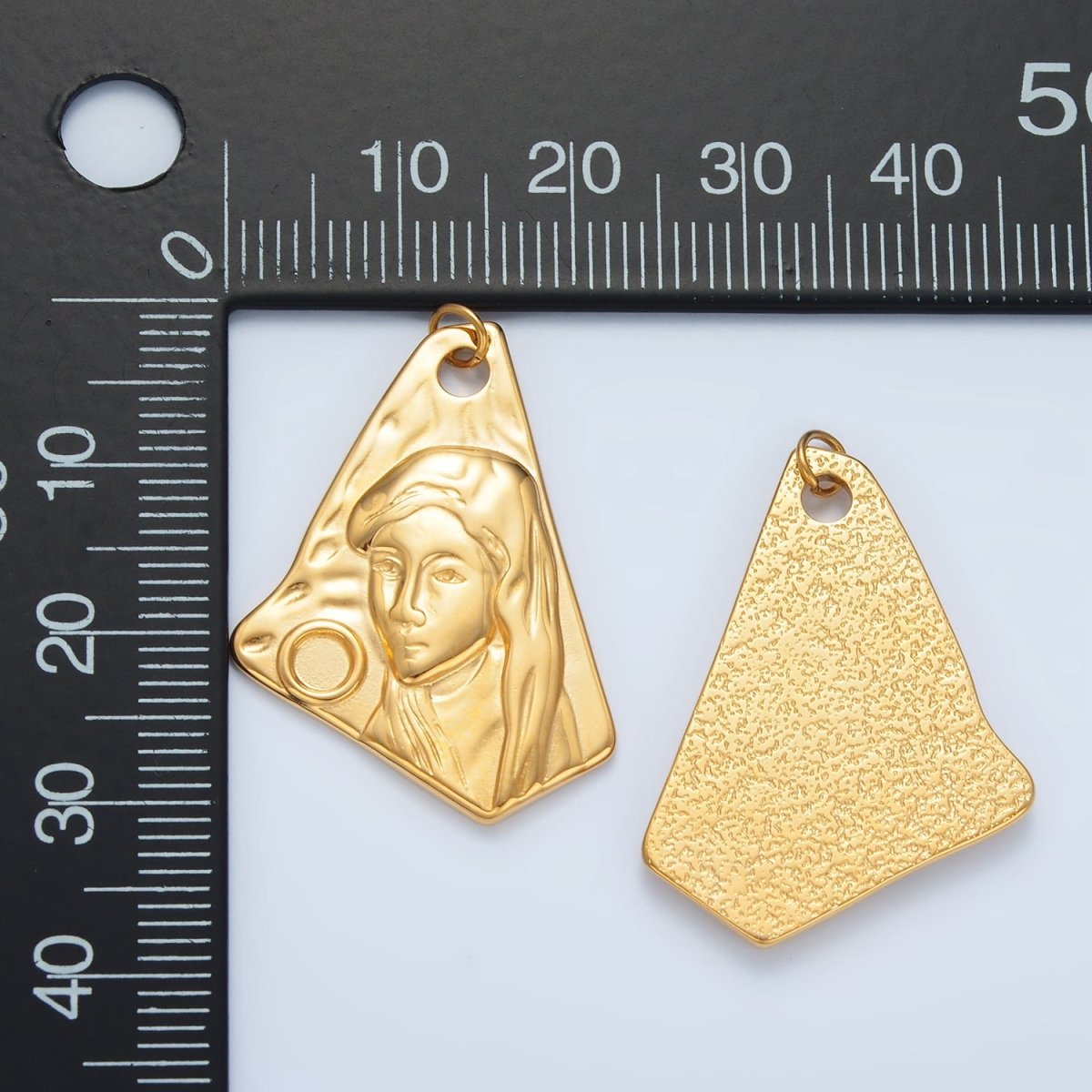 Stainless Steel Women Portrait Figure Abstract Geometric Charm | P698