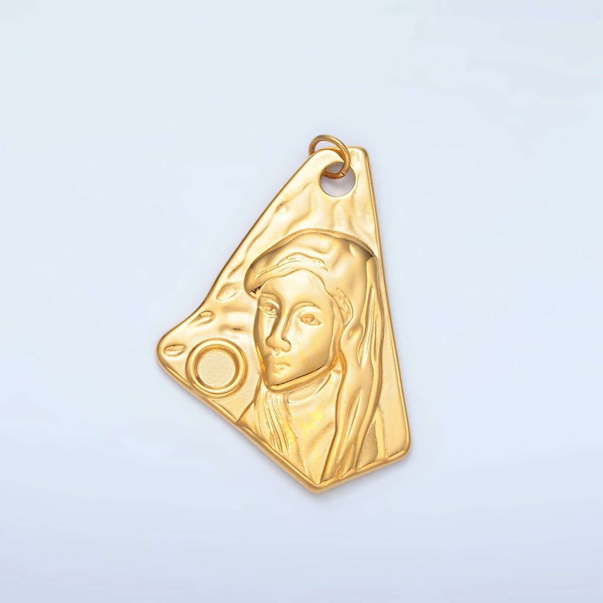 Stainless Steel Women Portrait Figure Abstract Geometric Charm | P698