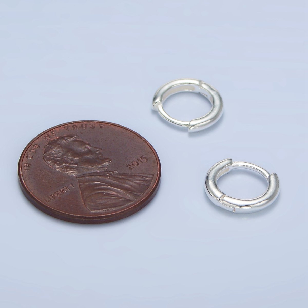 Sterling Silver 9mm Minimalist Cartilage Huggie Earrings | SL-377