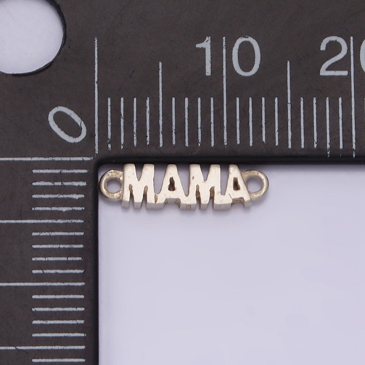 Sterling Silver S925 "MAMA" Script Minimalist Connector | G710