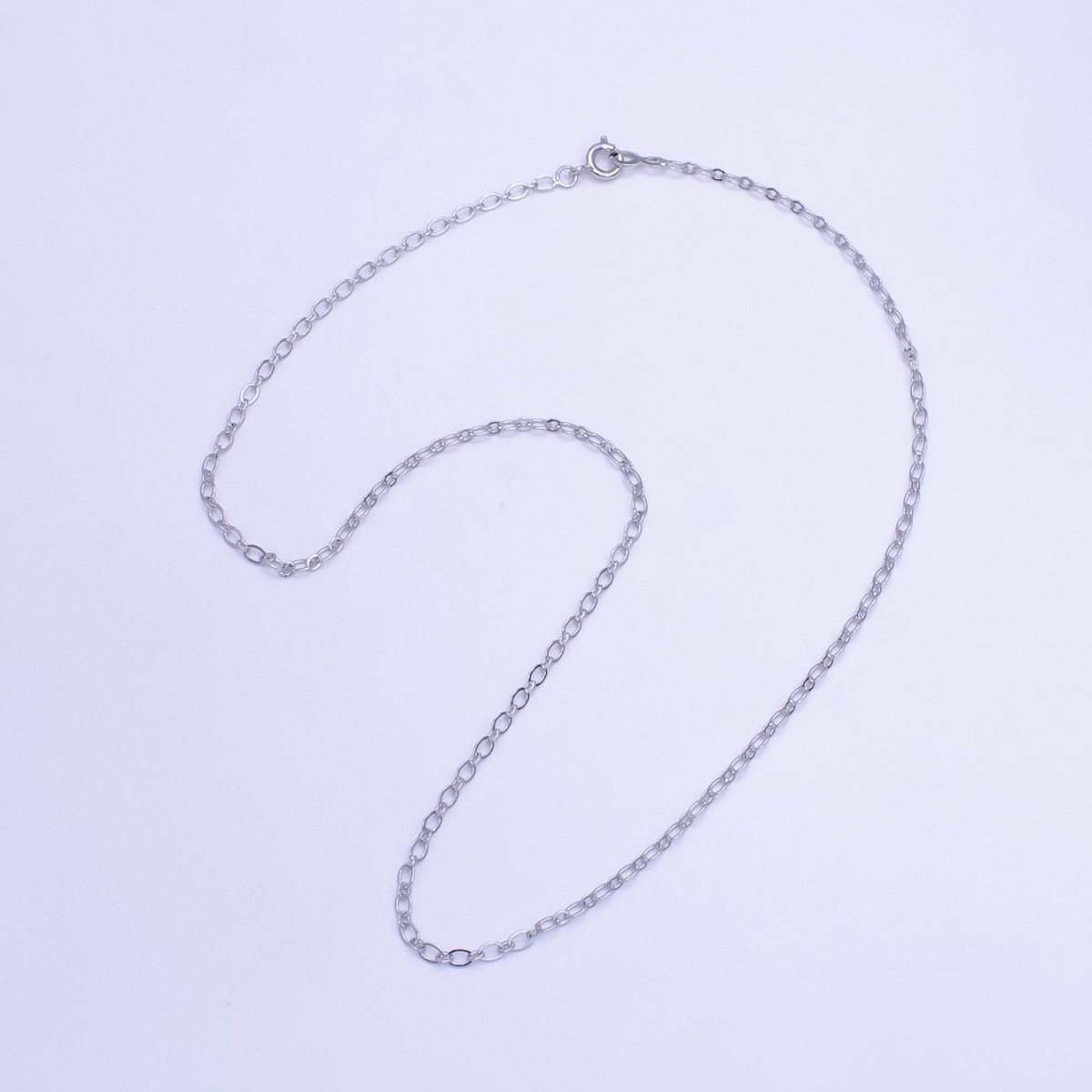 White Gold Filled 2.5mm Cable Chain 18 Inch Necklace | WA-2516