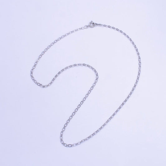 White Gold Filled 2.5mm Cable Chain 18 Inch Necklace | WA-2516