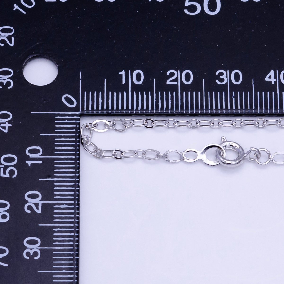 White Gold Filled 2.5mm Cable Chain 18 Inch Necklace | WA-2516